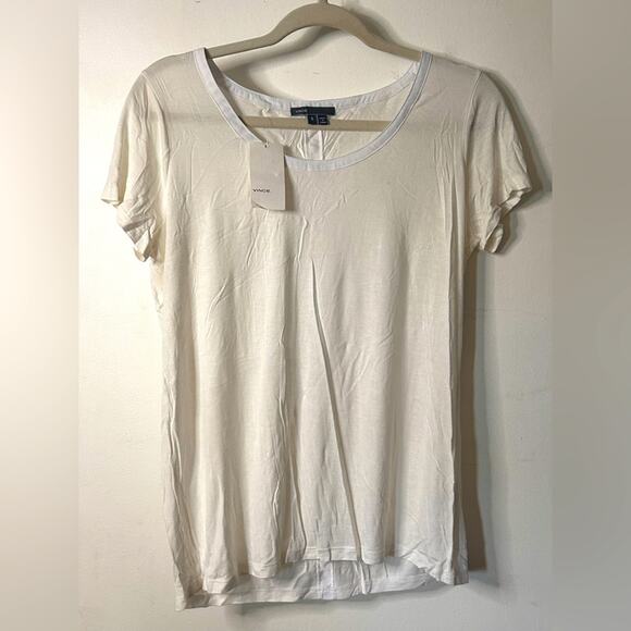 Nwt- Vince- Women’s cotton white tee- S-MSRP $125 - Picture 2 of 5